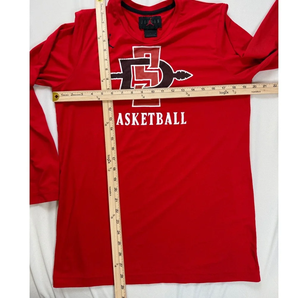 Jordan San Diego State Aztecs Basketball Shirt Mens Small Red Dri-FIT DQ7901-694